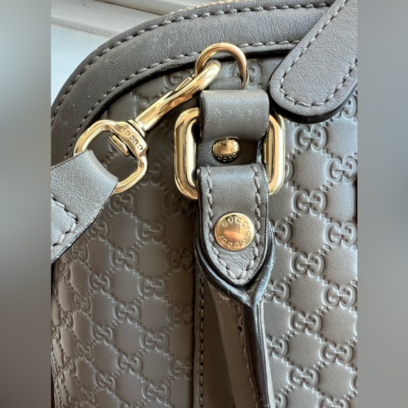 Gucci Guccissima grey leather Alma bb style crossbody purse - Picture 6 of 16